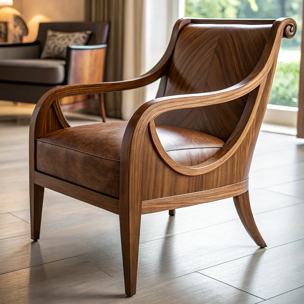 Stylish Wooden Armchair
